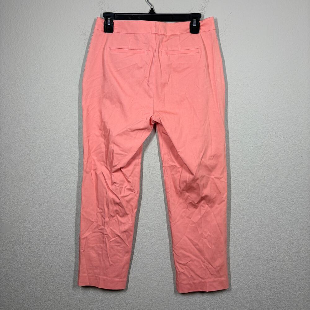 Ecru Womens 6 Straight Leg Chino Pants Pink Cotton Rayon Blend Pockets Casual - Picture 2 of 7